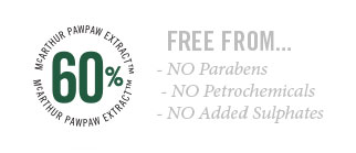 McArthur Skincare products are free from parabens, petrochemicals and added sulphates
